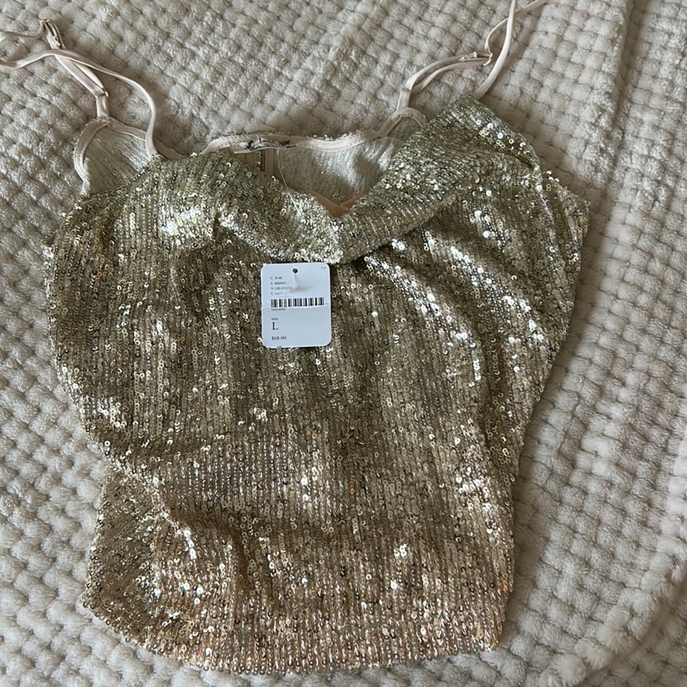 Free People sparkly tank top